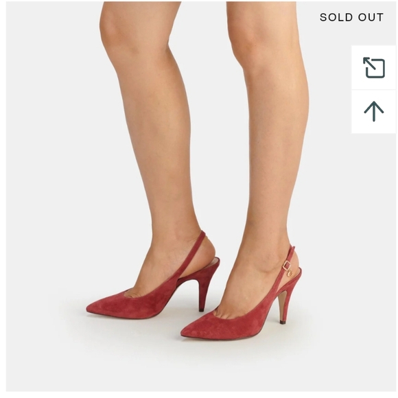 NWT COACH CHERRY SUTTON SUEDE SLINGBACK PUMPS 6B - Picture 3 of 16